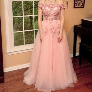 Pink prom dress, size 6